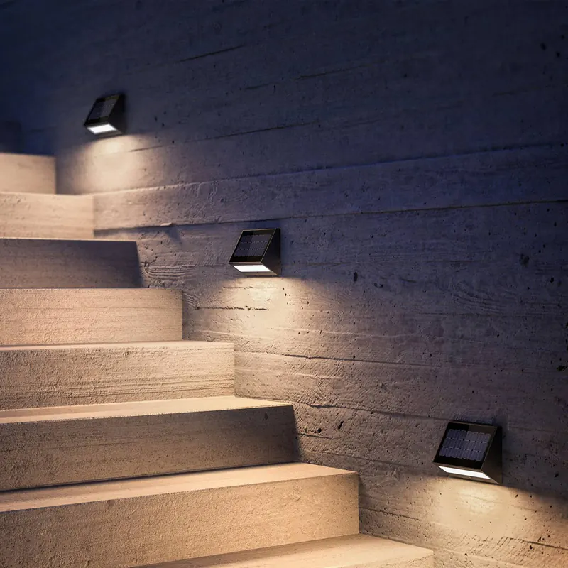 KLEWE LED-Solar-kinkiet ECOSTEP, antracyt, 17 cm, IP65