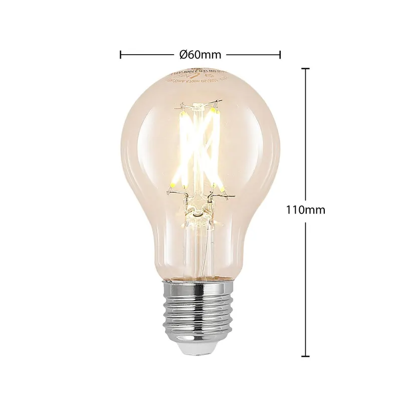Żarówka LED Arcchio A60, E27, 4 W, 2700 K, filamentowa, ściemniana