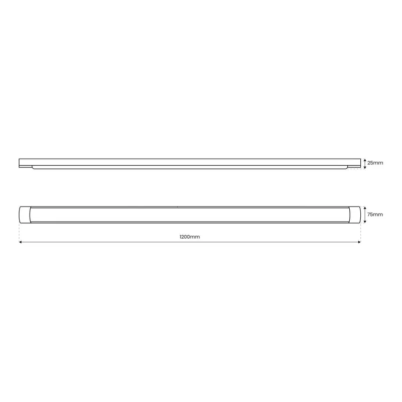 Lampa sufitowa LED Batten, długość 120 cm, aluminium, biała, 4000 K