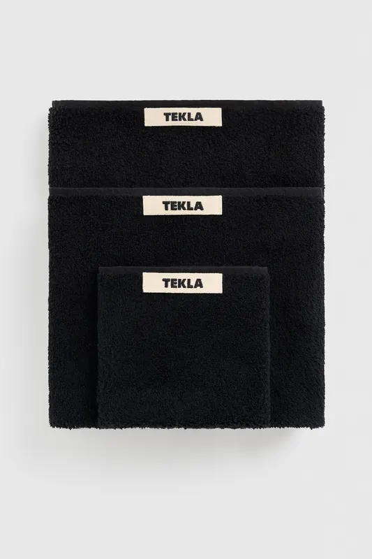Tekla Unisex Guest Towel Black Maat: 30x50 | Handdoeken Outlet | Unisex | Zwart