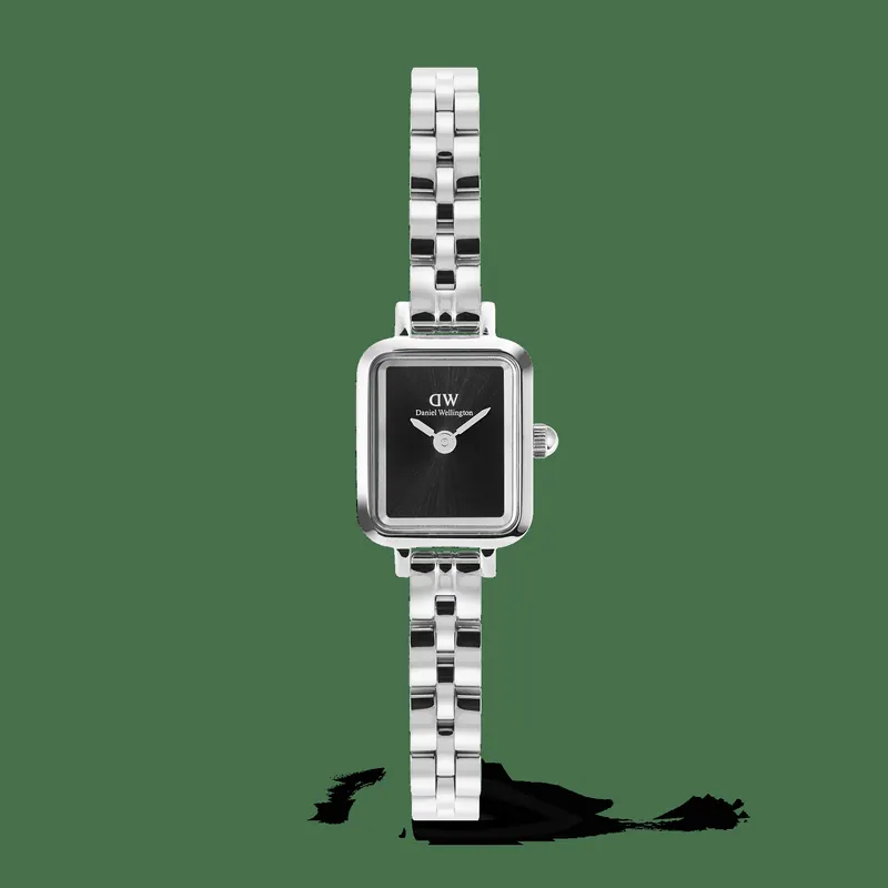 Daniel Wellington DW Watch Quadro Mini Arch 3-link Onyx Sunray Silver 15.4X18.2mm