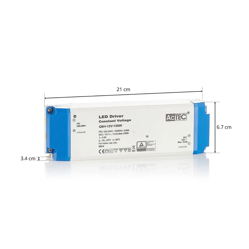 AcTEC Q8H sterownik LED CV 12V, 150W