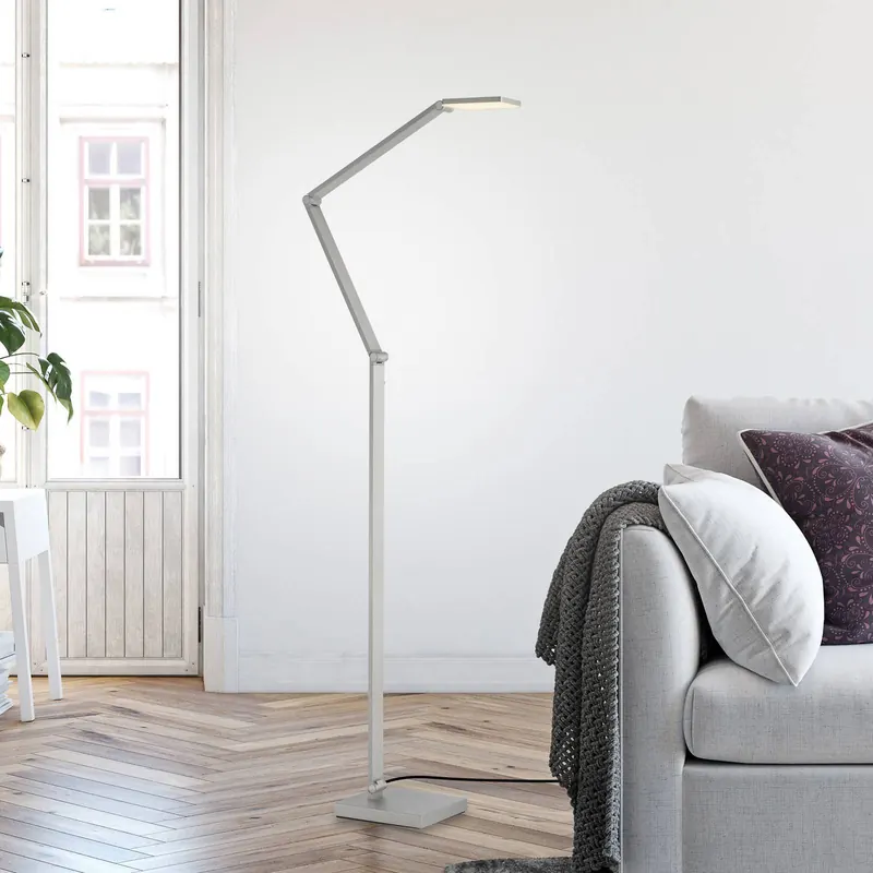 Lampa stojąca LED SAMSKY, stal, wysokość 161 cm, metalowy ściemniacz dotykowy
