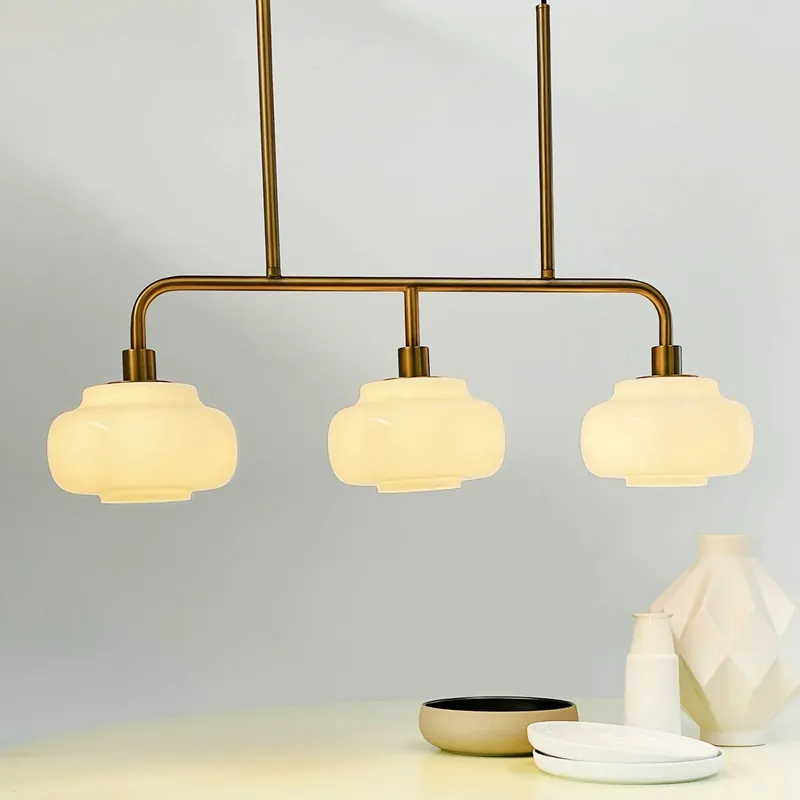Lampa wisząca Dyberg Larsen Ossett, kolor brązowy, długość 80 cm
