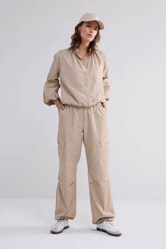 Summum Woman Trousers Taft Dune Maat: 42 | Cargobroeken Outlet | Dames | Beige