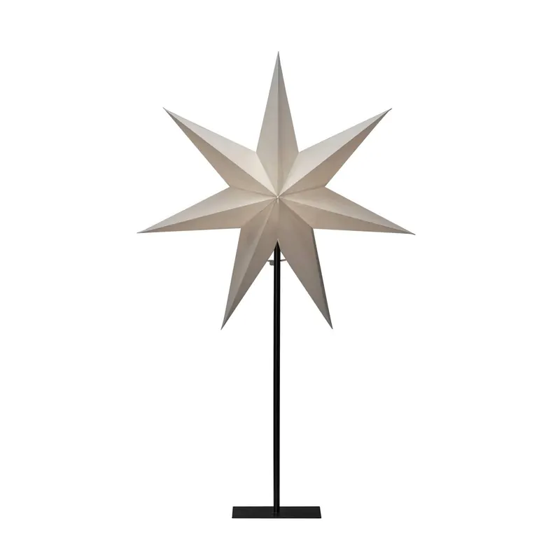 Oświetlenie gwiazda, 7 ramion biała 80 cm