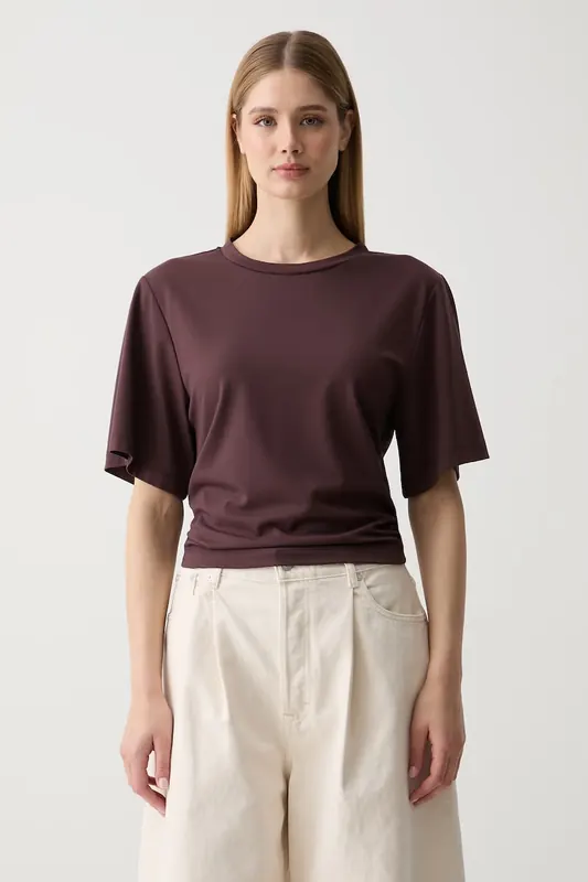 Sisley T-shirt damski z wiskozą