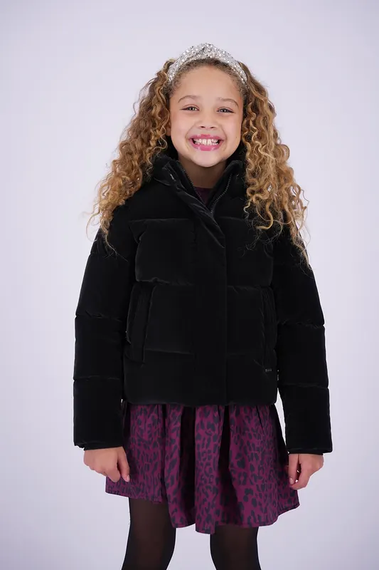 Vingino Girls Tibana Jacket Outdoor Deep Black Maat: 8 | Jassen Outlet | kids | Zwart