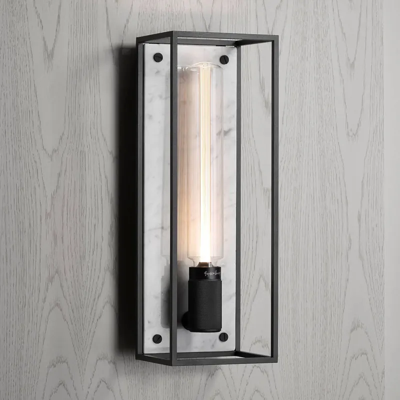 Buster + Punch Caged Wall large LED marmur biały