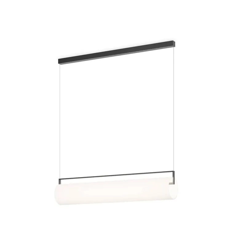 Żyrandol LED Vibia KONTORNO, długość 92 cm, czarna, 930 ściemniany