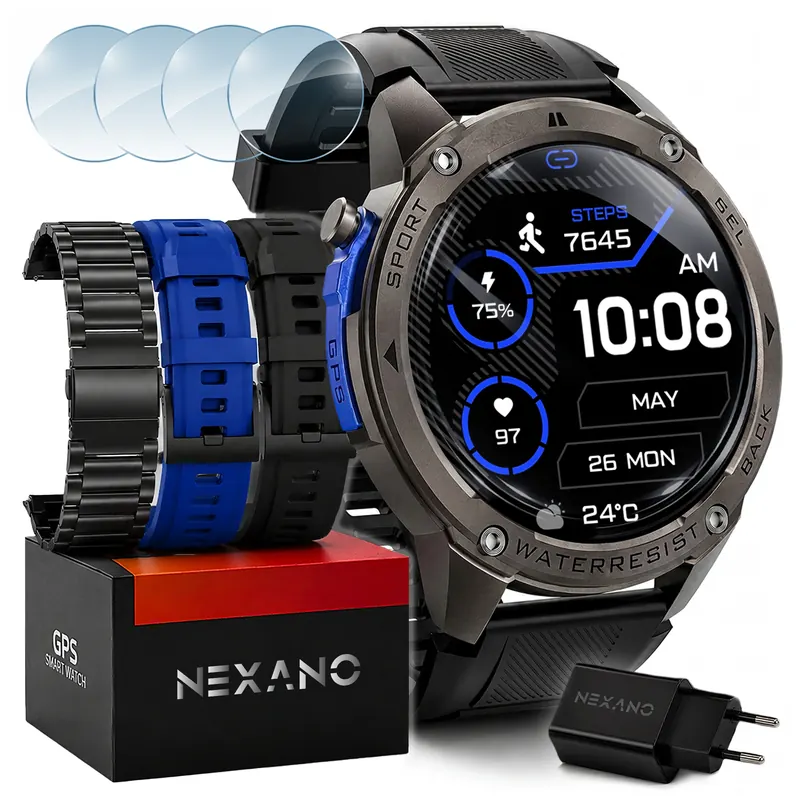 Pánske Smart Hodinky Vodotesné Hovory Menu Sk Gps Amoled Šport Watch
