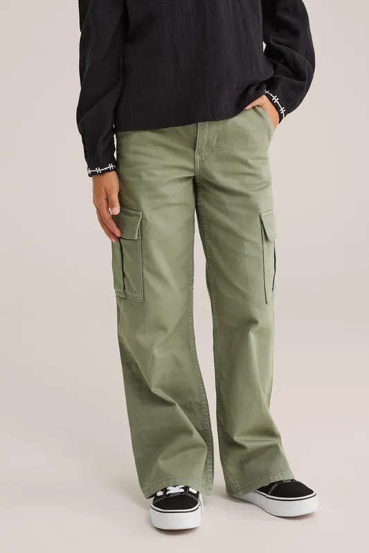 We Fashion 5-pocket High Rise Army Green Maat: 164 | Broeken Outlet | kids | Groen
