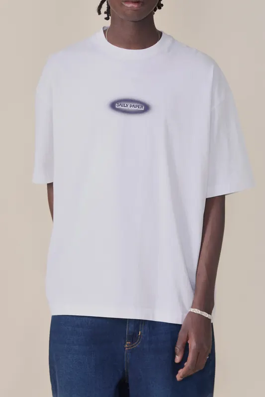 Daily Paper Unisex White Dotted Logo T-shirt White Maat: L | Tops Outlet | Unisex | Wit