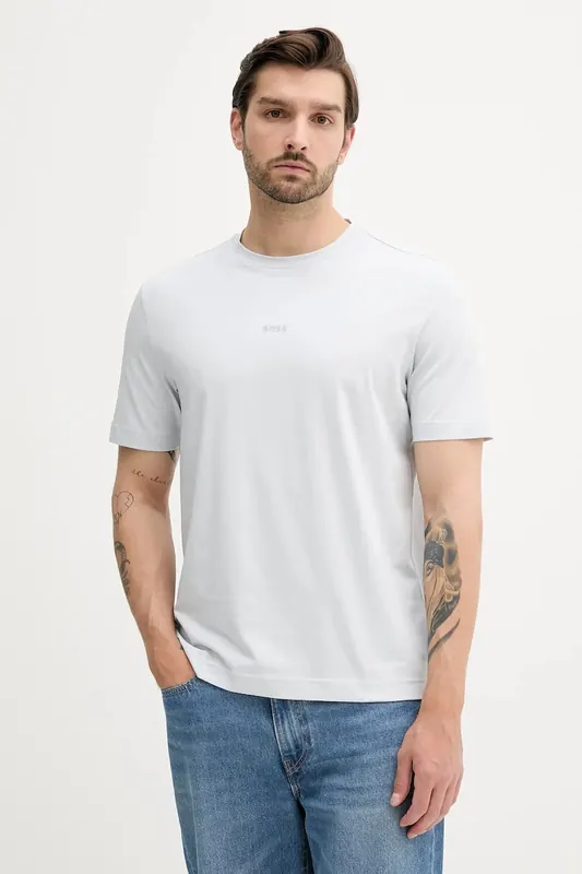BOSS Orange T-shirt męski z bawełny TChup