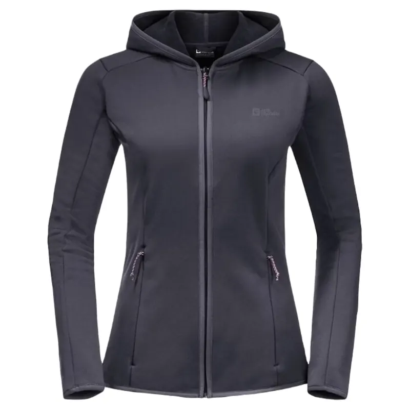 Jack Wolfskin Baiselberg Hooded FZ W 1710771-1388, Damskie, Czarne, polary, poliester, rozmiar: S