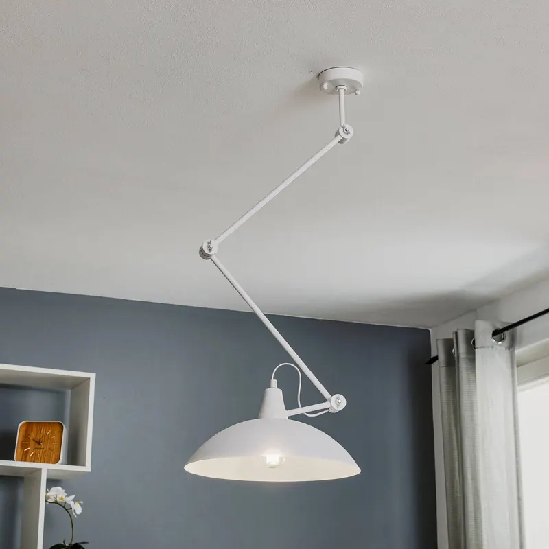 Lampa sufitowa 808 z regulacją, 1-punktowa, biała