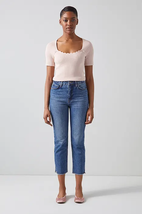 LK Bennett Tk Fara- Metallic Fashion Metallic Pink Maat: XXL | Gebreide Truien Outlet | Dames | Roze