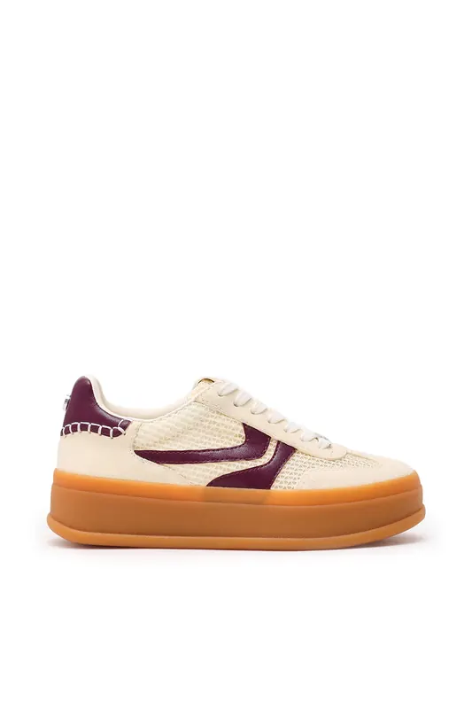 Steve Madden Off-track Sneakers Beige Almond Maat: 40 | Sneakers Outlet | Dames | Beige