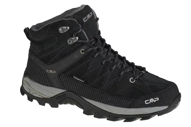 CMP Rigel Mid 3Q12947-73UC, Męskie, Czarne, buty trekkingowe, skóra zamszowa, rozmiar: 45