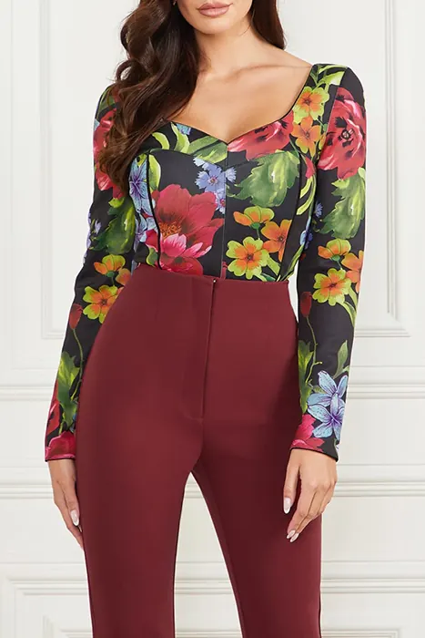 GUESS Marciano By  Boldly Blooming Cors Boldly Blooming Prin Maat: S | Longsleeves Outlet | Dames