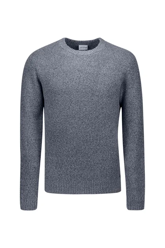 No Excess Pullover Crewneck Soft Woolblend Washed Blue Maat: L | Sweaters Outlet | Heren | Blauw