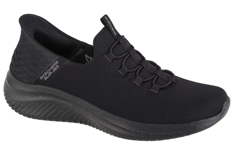 Skechers Slip-Ins Ultra Flex 3.0 - Right Away 232452-BBK, Męskie, Czarne, buty sneakers, tkanina, rozmiar: 41,5