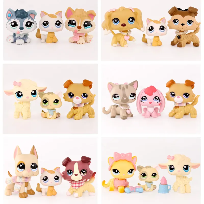 LPS Minilpsshop Rzadki Sklep Zoologiczny Figurka Bobble Head Uroczy Dog Niemiecki Collie Jamnik Piesek Spaniel Szczeniak Zwierzęta dla Dzieci