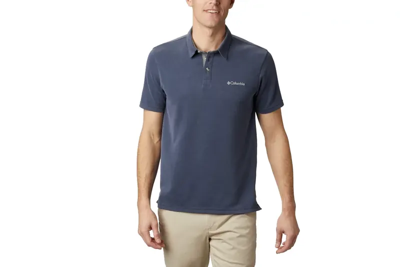 Columbia Nelson Point Polo 1772721464, Męskie, Granatowe, koszulki polo, Modal, rozmiar: M