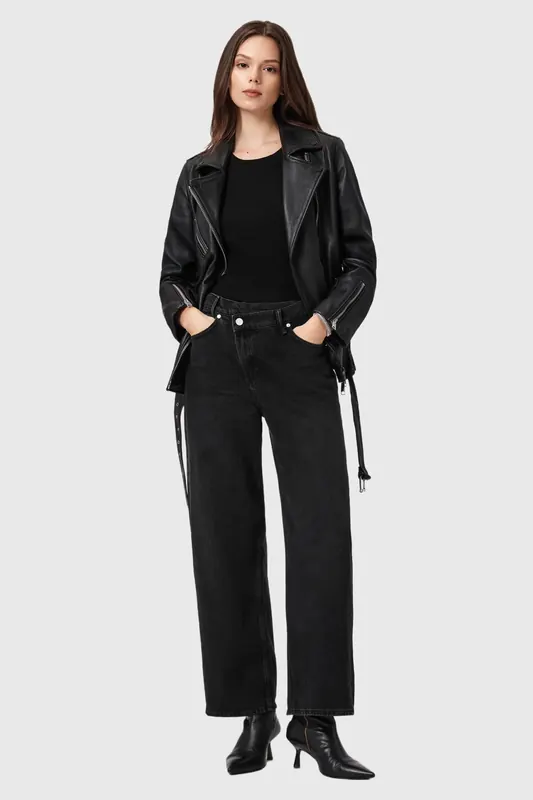 AllSaints Aki Crossover Jean Washed Black Maat: W29 | Jeans Outlet | Dames | Zwart