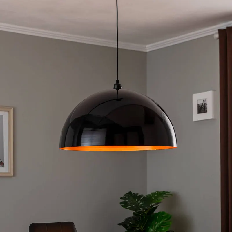 Lampa wisząca Berceste 237-S Ø60cm czarny/złoty