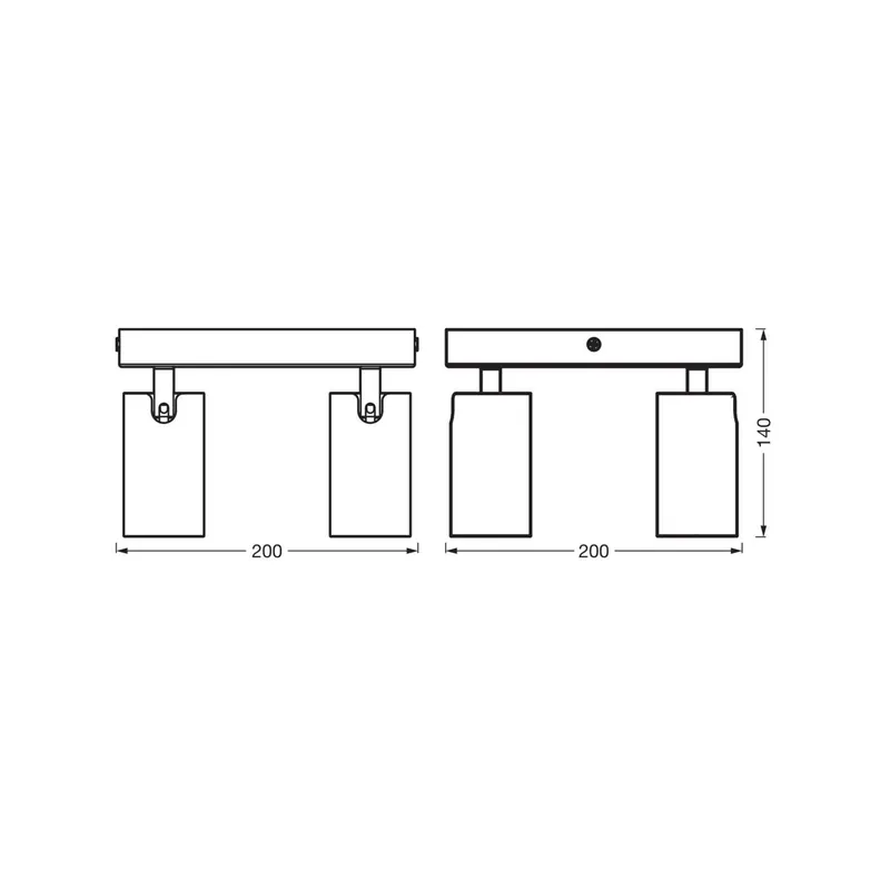 Reflektor sufitowy OSRAM OCTAGON PLATE, czarny, 4-punktowa GU10-LED 927