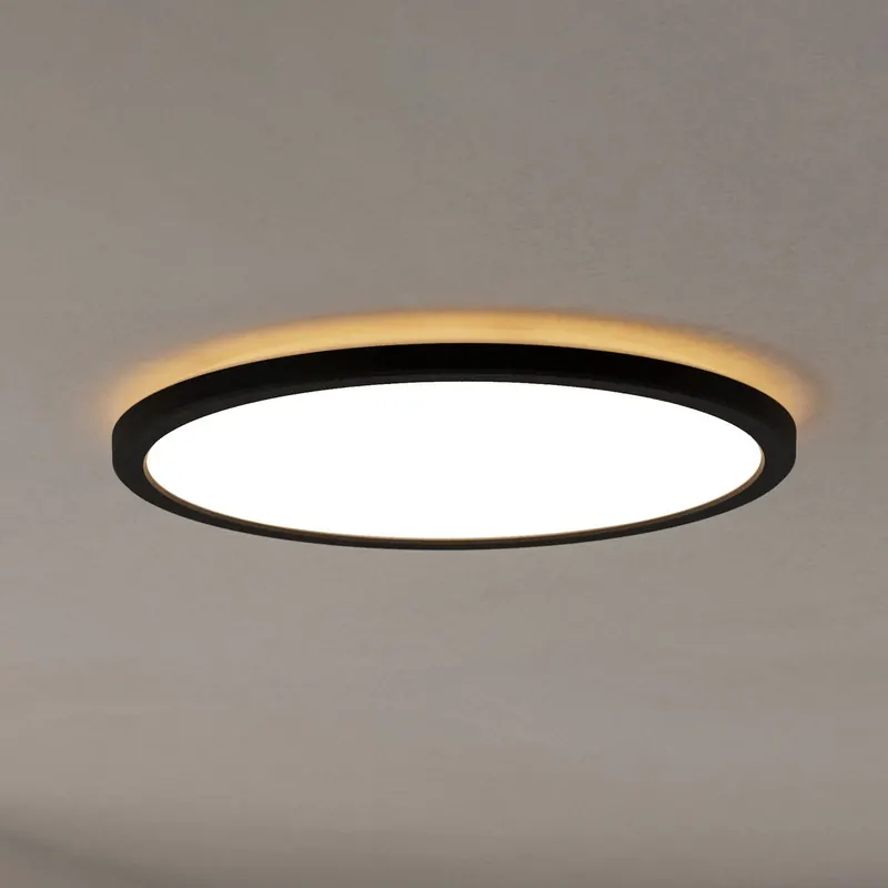 EGLO connect lampa sufitowa LED Rovito-Z, czarna, Ø 39 cm