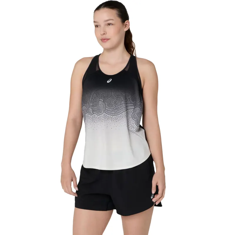 ASICS Road Fade Tank 2012D429-001, Damskie, Czarne, t-shirty, poliester, rozmiar: XS