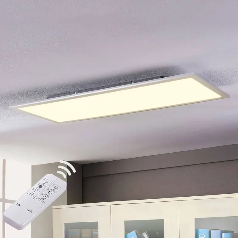 Panel LED Lindby Livel, CCT, 120 cm x 30 cm, pilot