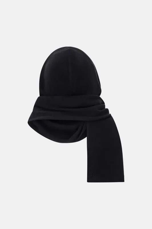 GUESS Afrah Hoodie Scarf S Jet Black A996 Maat: OS | Sjaals Outlet | Dames | Zwart