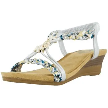 2 Go Fashion  Keilabsatzsandalen Sandaletten -gold-multifarben 8910808-21
