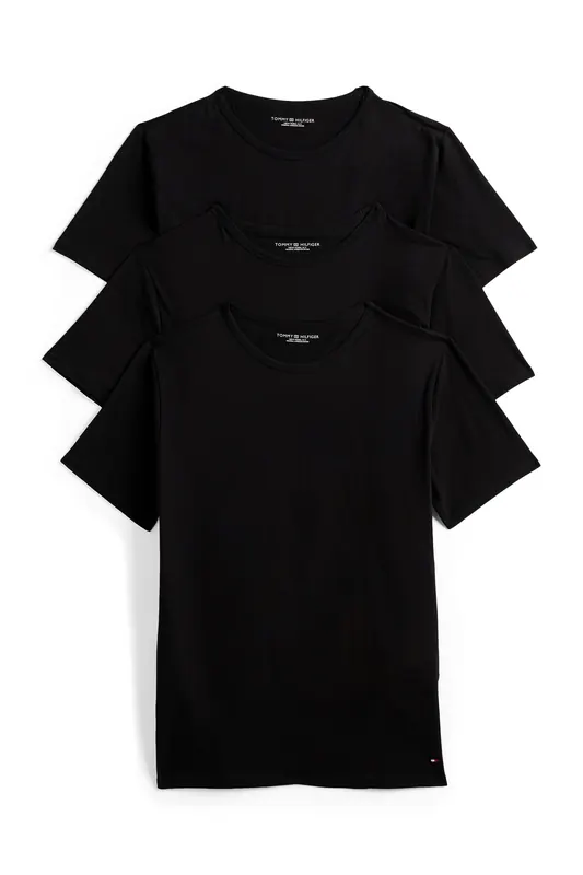 Tommy Hilfiger 3-pack Premium Essential Stretch T-shirts Black Maat: M | Basic T-Shirts Outlet | Heren | Zwart