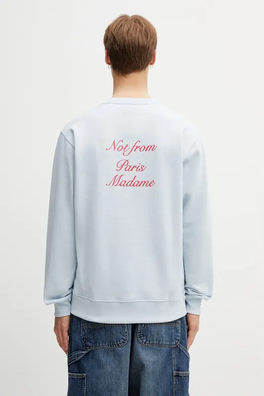 Drôle de Monsieur Slogan Calligraphy bluza bawełniana męska