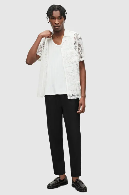 AllSaints Tallis Trouser Black Maat: W34 | Tailored Broeken Outlet | Heren | Zwart