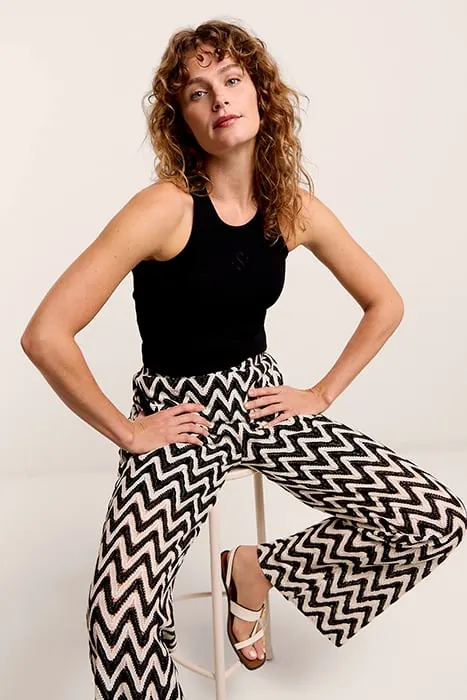 Summum Woman Rib Singlet Rib Jersey Black Maat: XS | Mouwloze Tops Outlet | Dames | Zwart