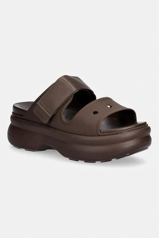 Crocs klapki na platformie damskie Soho