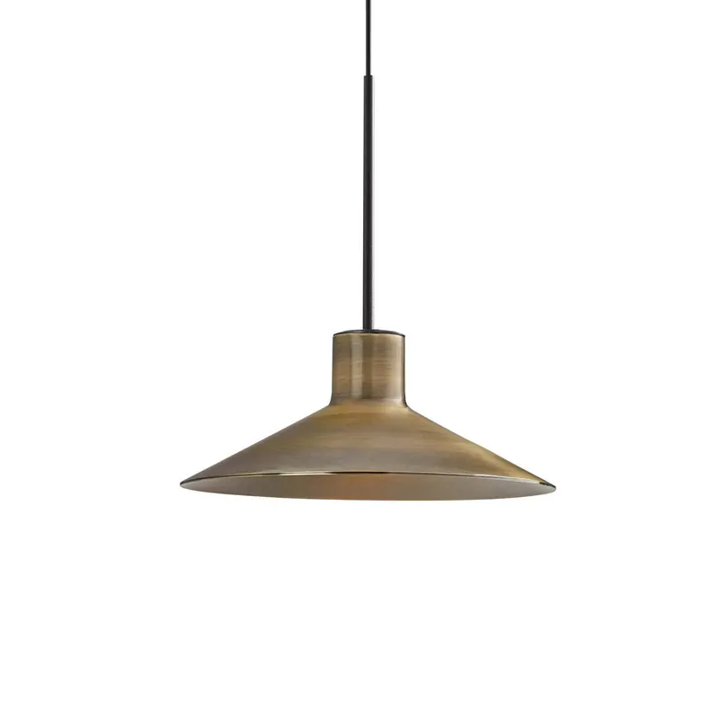 Bover żyrandol LED Platet, czarny/kolor mosiądzu Ø 20 cm