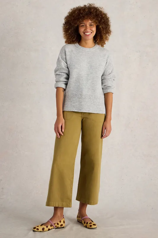 White Stuff Sophia Jumper Grey Marl Maat: 12 | Gebreide Truien Outlet | Dames | Grijs