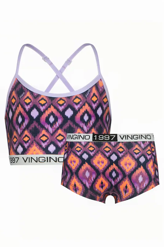 Vingino G-so24-4 Aztex Set Purple Grape Maat: XXS | Sokken Outlet | Unisex | Paars