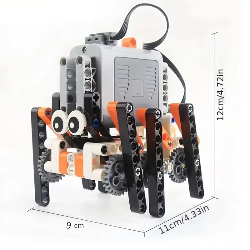 Zestaw klocków do budowy chodzącego robota, heksapod, bioniczna technologia, silnik elektryczny, edukacyjny, DIY, MOC, zabawka z klocków dla dzieci, prezent