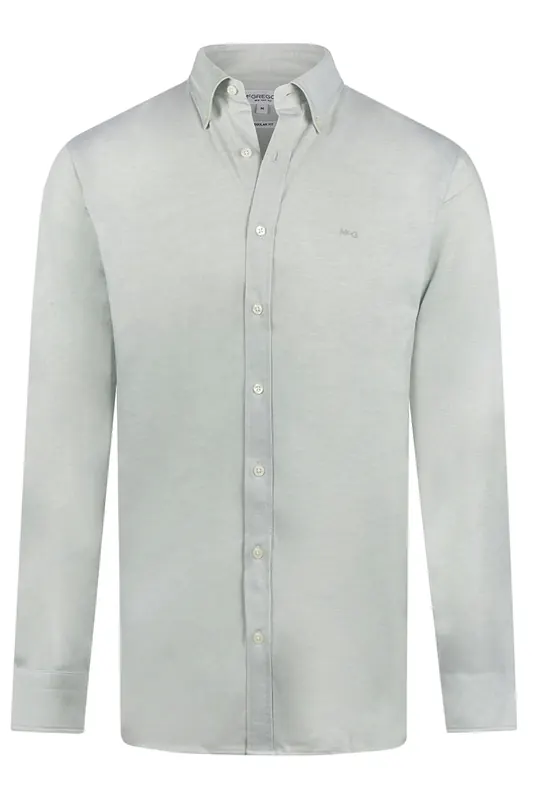 McGregor Stretch Pique Shirt Light Olive Maat: XL | Casual Overhemden Outlet | Heren | Grijs