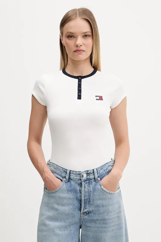 Tommy Jeans T-shirt damski z bawełną