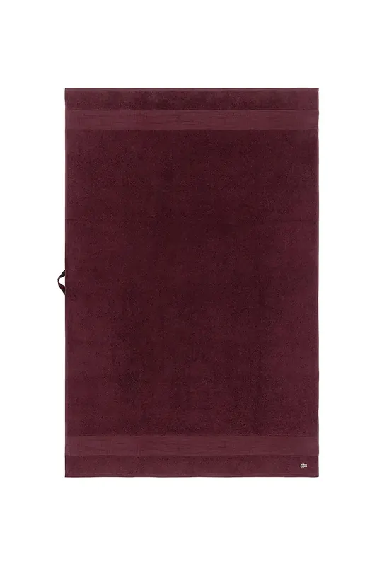 Lacoste średni ręcznik bawełniany L LECROCO Bordeaux 100 x 150 cm