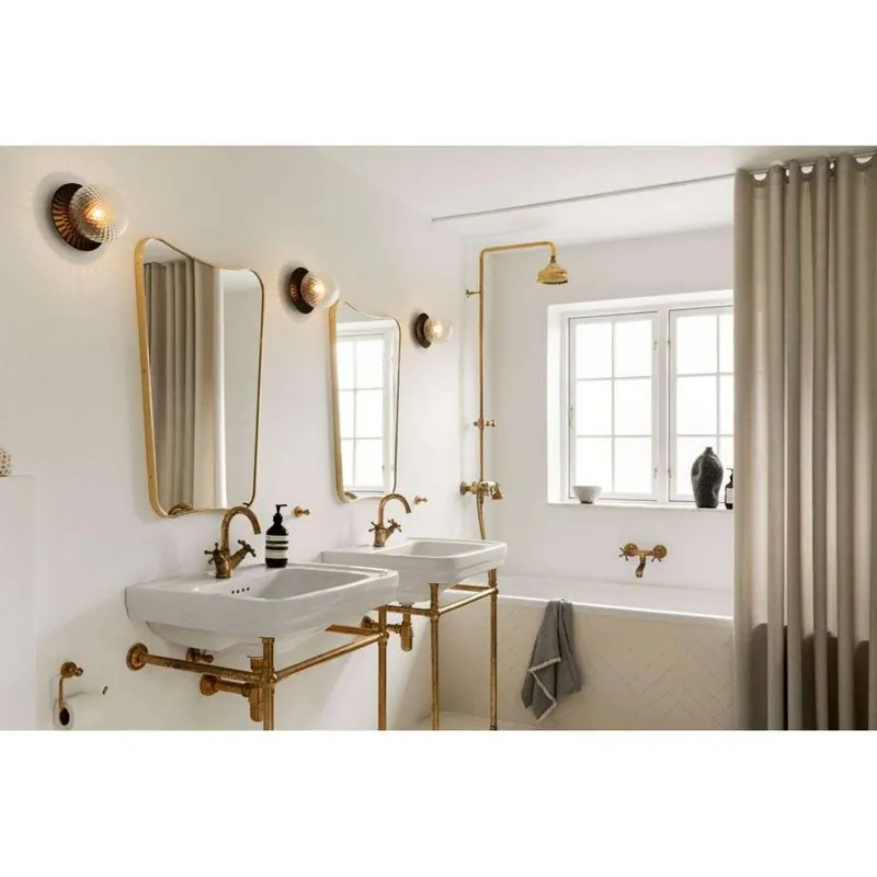 Kinkiet Nuura Liila 1 Medium, czarny/przezroczysty, IP44, G9
