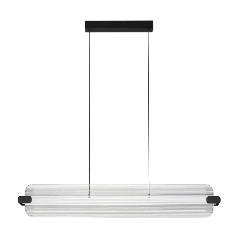 Szklana lampa wisząca LED ze ściemniaczem w kolorze matowej czerni Emery – Nova Luce